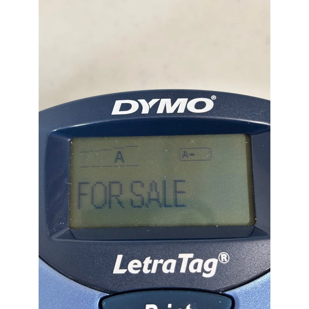 Dymo LetraTag LT-100T Handheld Label Maker QWERTY Keyboard Blue Silver‎ LT100T